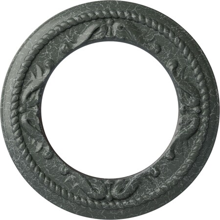 Ekena Millwork Roped Medway Medallion (Canopies up to 7 1/2"), 12 1/4"OD x 7 1/2"ID x 7/8"P, Athenian Green Crackle CM12MEAGC